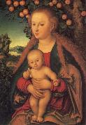 Lucas  Cranach The Virgin and Child under the Apple Tree oil painting on canvas